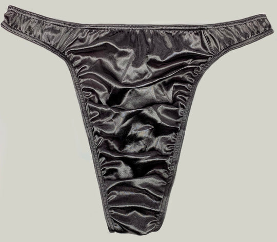 Classic Satin Thong - Silver - Lexington Intimates