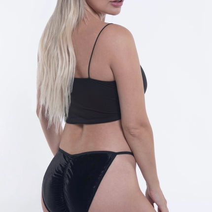 Ruched Satin String Bikini Panty - Lexington Intimates