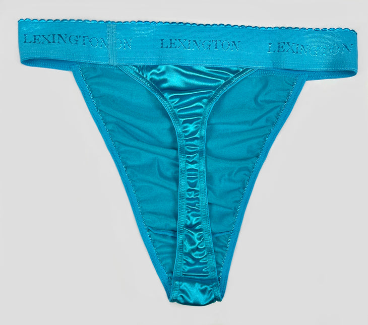 Rio Signature Waistband Satin Thong - Lexington Intimates
