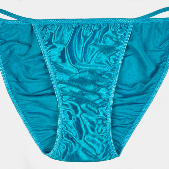 Ruched Satin String Bikini - Lexington Intimates