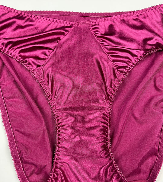 Hi-Cut Satin Panty Ruched Accents - Lexington Intimates