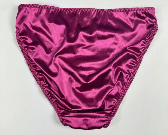 High Leg Satin and Lace Panty - Lexington Intimates