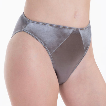 Classic Satin Panty - Silver - Lexington Intimates