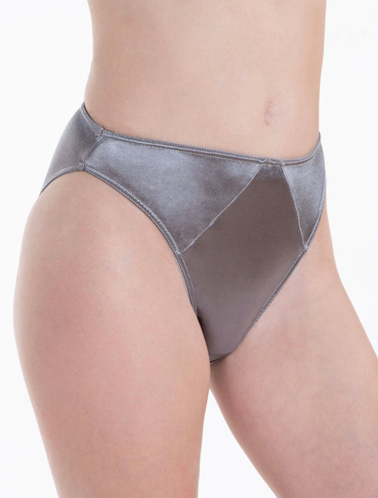 Classic Satin Panty - Silver - Lexington Intimates