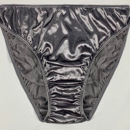 Classic Satin Panty - Silver - Lexington Intimates