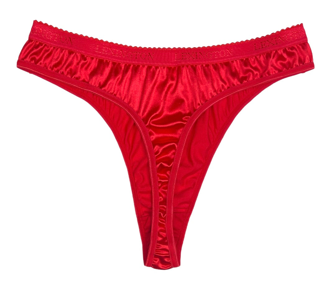 Signature Satin Thong - Lexington Intimates