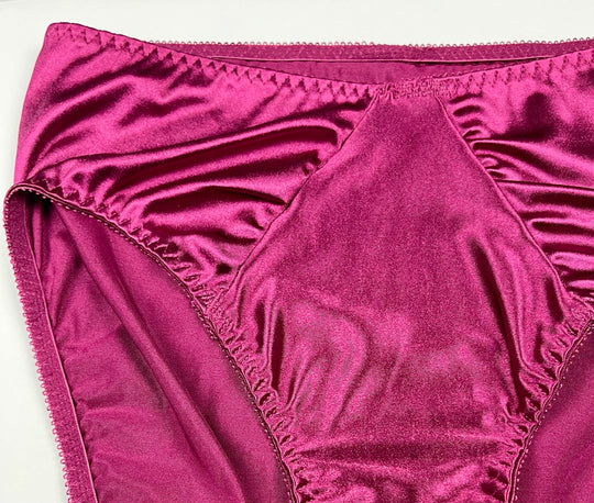 Hi-Cut Satin Panty Ruched Accents - Lexington Intimates