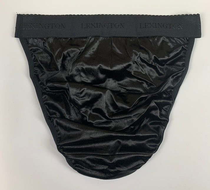 Elite Signature Satin Panty - Black - Lexington Intimates